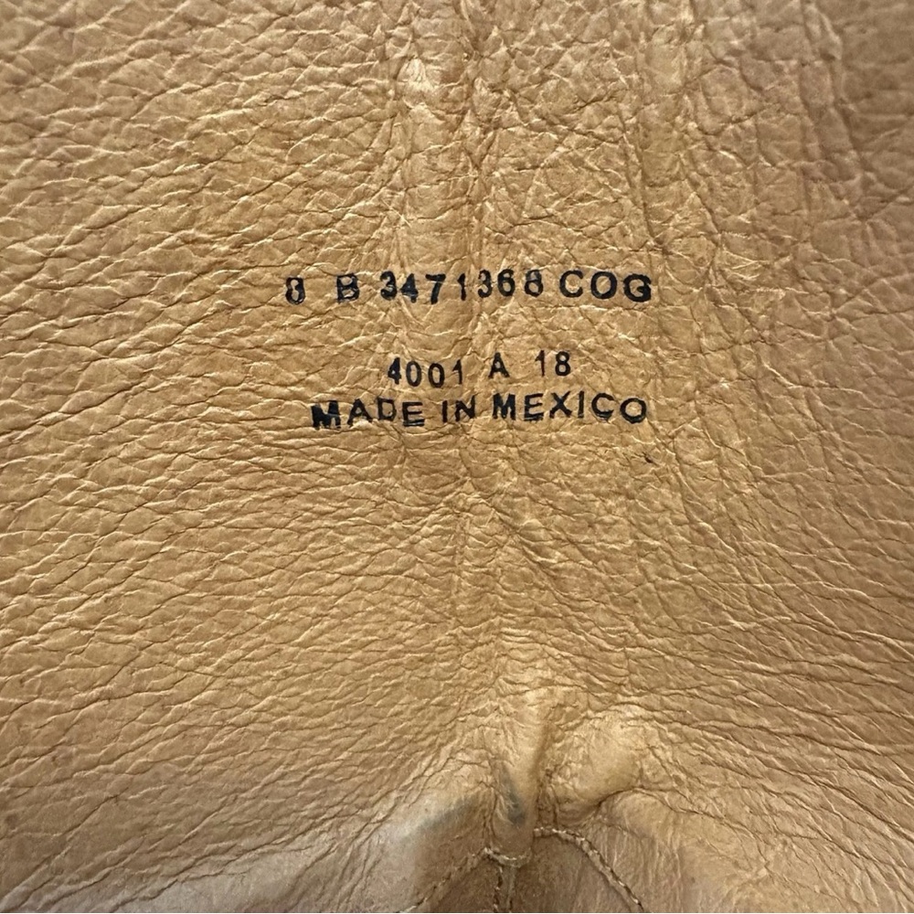 FRYE TALL COGNAC LEATHER MELISSA RIDING BOOTS with BACK ZIPPER & SNAP TABS - Picture 13 of 13